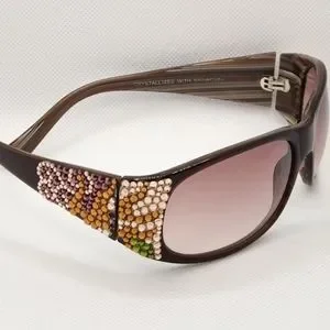 Accessories | Womens Swarovski Embellished Sunglasses Brown 